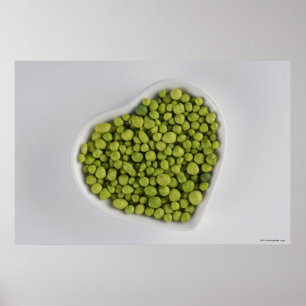 Poster Fim-acima de seixos verdes em uma bacia da forma