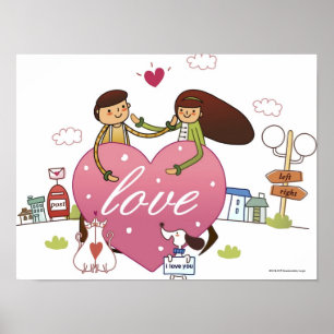 Poster Fim-acima de um casal que guardara uma forma do