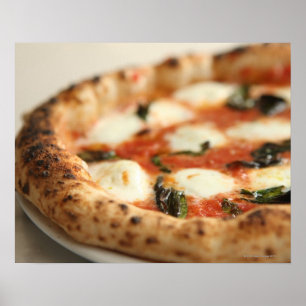 Pôster Fim-acima de uma torta de pizza inteira