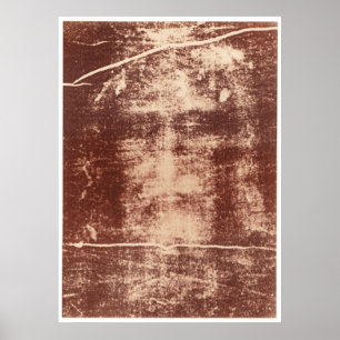 Poster Fim da cara de Jesus acima na saia de Turin