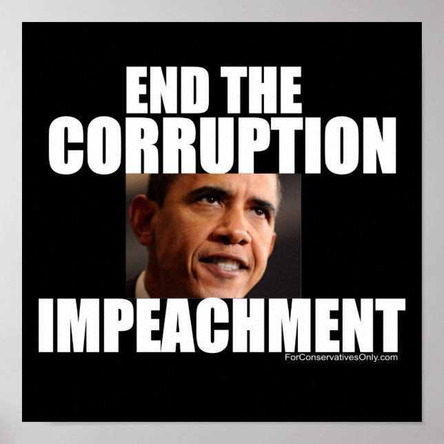 Poster Fim Da Corrupção - Impeque Obama (Frente)