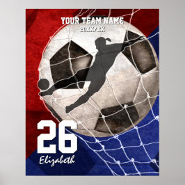 Pôster Fim da temporada do time de futebol feminino comem