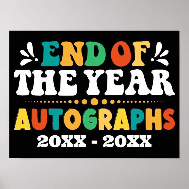Poster Fim Do Ano Autográficos Personalizados (Frente)