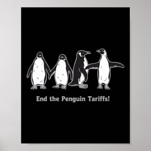 Poster Fim do Cartoon de Tarifas de Pinguins Design Salve