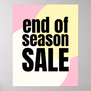 Poster Fim do Sinal de Venda da Época, Boutique estética