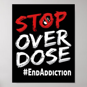 Poster Fim do Vício Parar sobre a consciência da dose