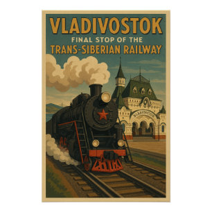 Pôster Fim final da ferrovia Trans-Siberiana