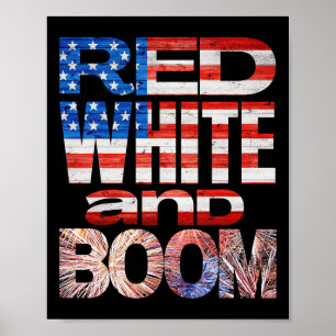 Poster Finale Do Quarto De Julho, Red White E Boom Firewo