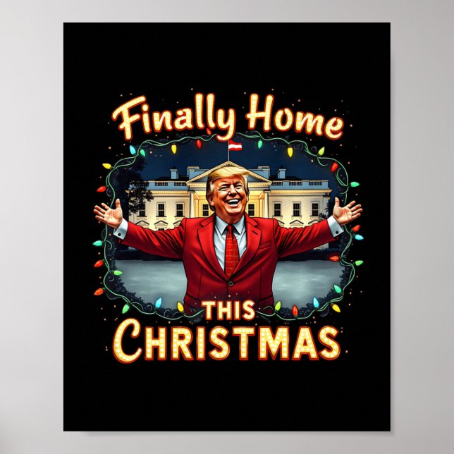 Poster Finalmente Em Casa Esta Appa De Celebração De Trum (Frente)