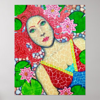 Poster Finding Peace Beneath the Lilies