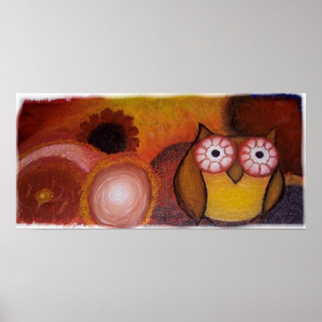 Pôster Fine Art Owl Print (Frente)