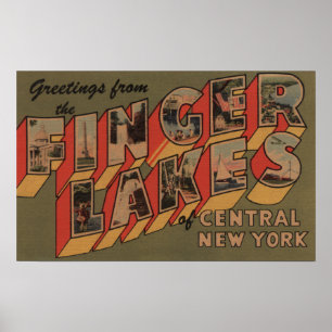 Poster Fingerlakes, New York - grandes cenas da letra