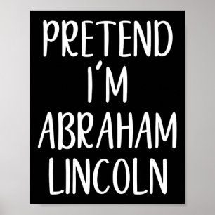 Poster Fingir Abraham Abe Lincoln Costume Halloween Simp