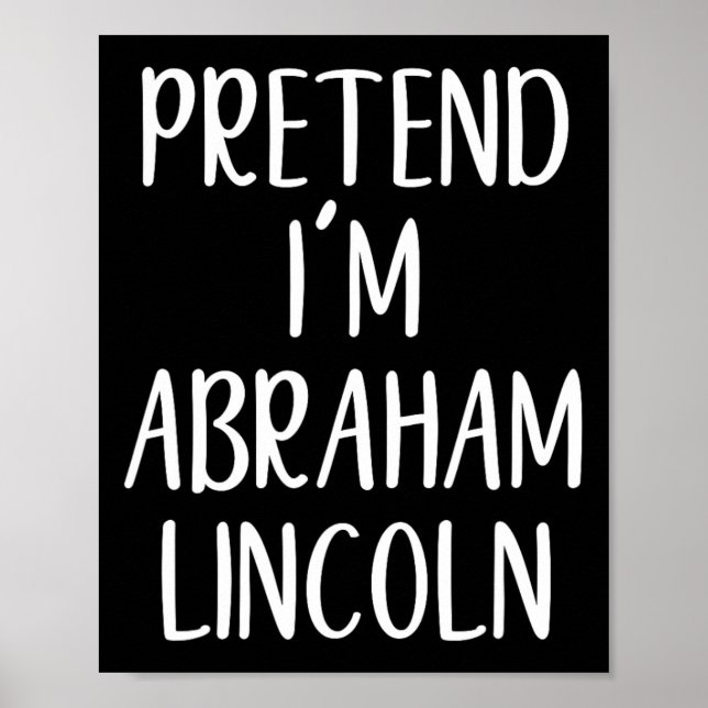 Poster Fingir Abraham Abe Lincoln Costume Halloween Simp (Frente)