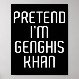 Poster Fingir que sou Genghis Khan Preguiçoso Família Fur