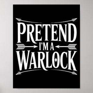 Poster Fingir que sou um bruxo Fantasia Mágica Mago Rolep