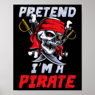 Poster Fingir que sou um Dia de as Bruxas engraçado de fe