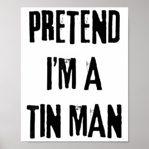 Poster Fingir que sou um Homem Alto Halloween Último Minu