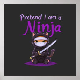 Poster Fingir que sou um Ninja - Dia de as Bruxas engraça