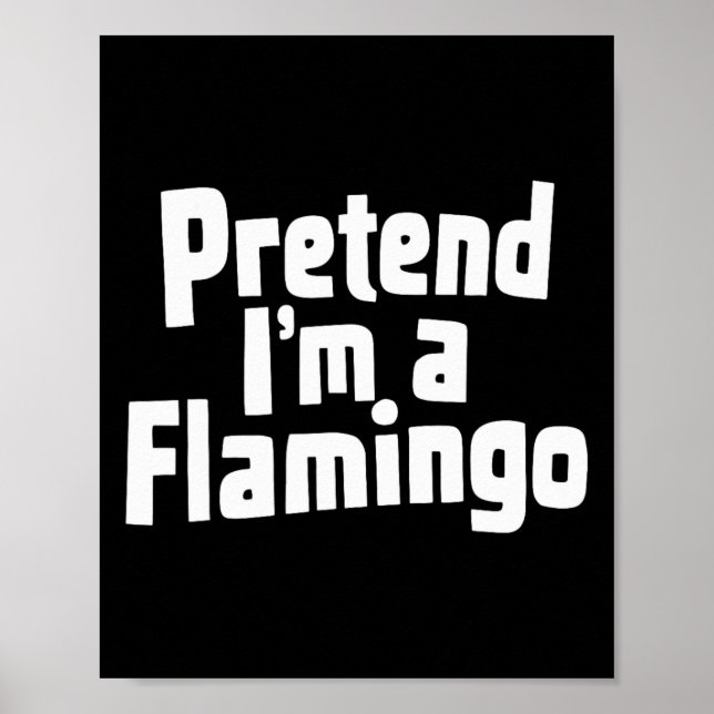 Poster Fingir que sou uma fantasia de Flamingo Hallowen (Frente)
