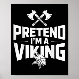 Poster Fingir que sou uma fantasia de Halloween viking
