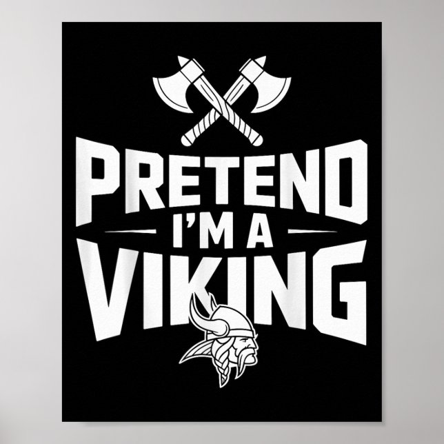Poster Fingir que sou uma fantasia de Halloween viking (Frente)