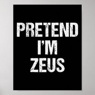 Poster Fingir que sou Zeus Costume Grego Festa de Dia das
