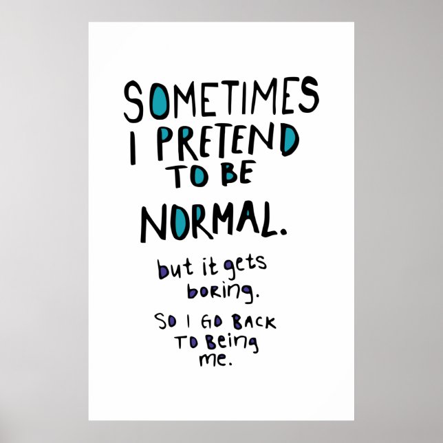 Poster Fingir ser normal (Frente)