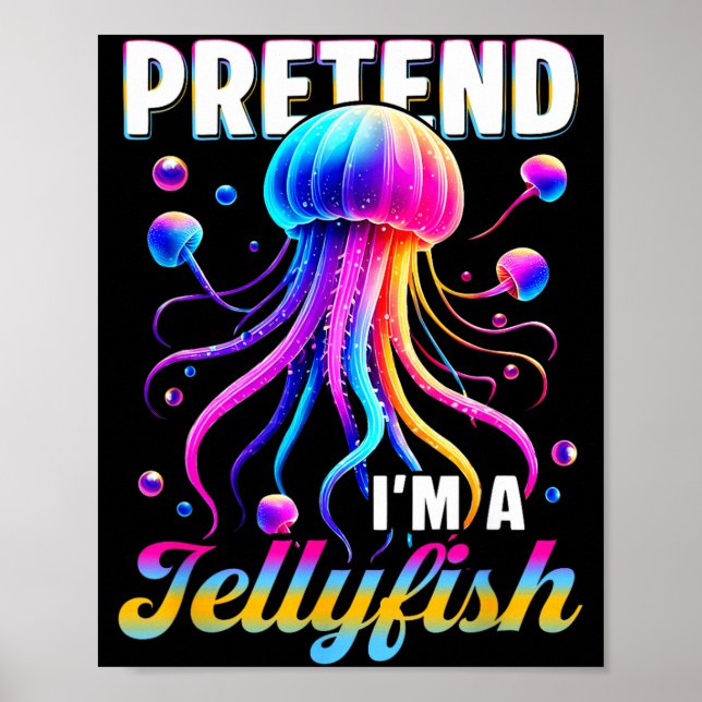 Poster Fingir um figurino de tentáculos com tema de ocean (Frente)