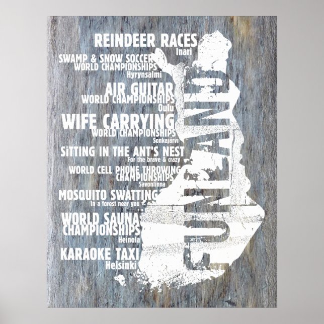 Pôster Finlândia Funland List 4 Colossal Poster/Impressão (Frente)