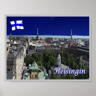 Poster Finlândia - Helsínquia - Helsingfors -