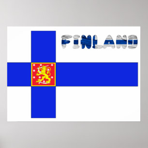 Pôster Finnish flag