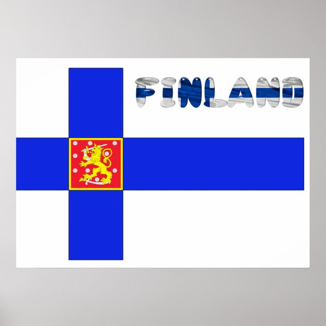 Pôster Finnish flag (Frente)