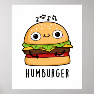 Poster Fio de Burger de Humor Cubo com Humburger