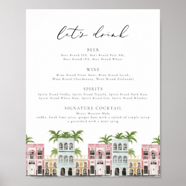 Poster FIONA Charleston SC Bar do arco-íris (Frente)