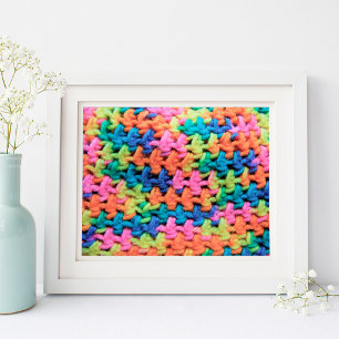 Poster Fios de Crochet Coloridos