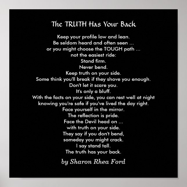 Poster Fique alto com a Verdade por SRF (Frente)