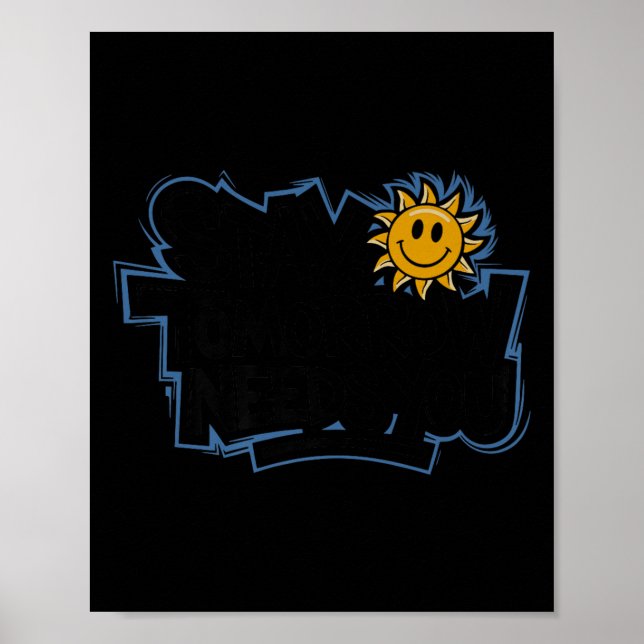 Poster Fique Amanhã Precisa de Você, Conscientização Ment (Frente)