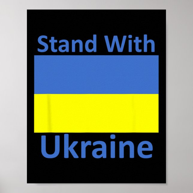 Poster Fique ao Lado da Ucrânia (Frente)