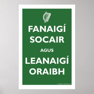 Pôster Fique calma e Carregar ligado!