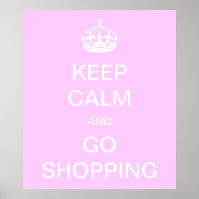 Pôster Fique calma e vá Comprar (Frente)