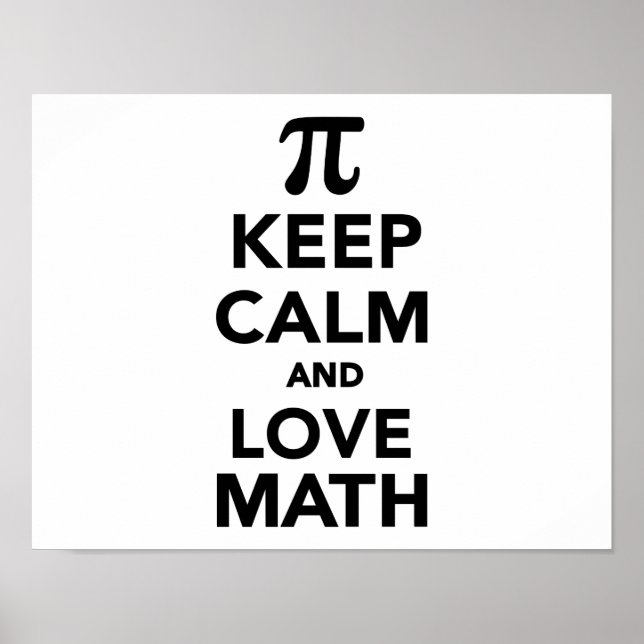 Poster Fique calmo e ame Math Pi (Frente)