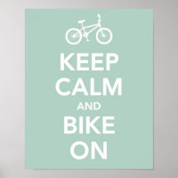 Fique calmo e bicicleta ligada