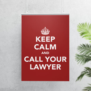 Poster Fique calmo e chame seu advogado