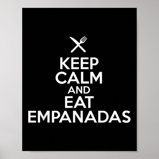 Poster Fique Calmo E Coma Comida Humorística Das Empanada (Frente)