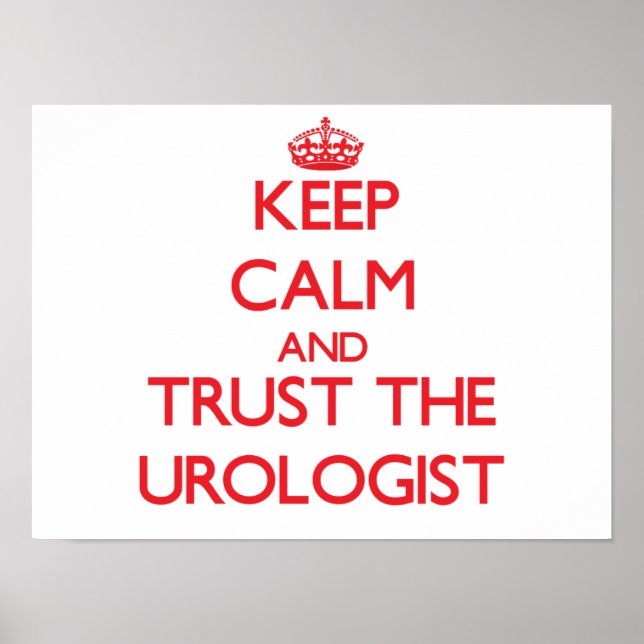Poster Fique calmo e confie no urologista (Frente)