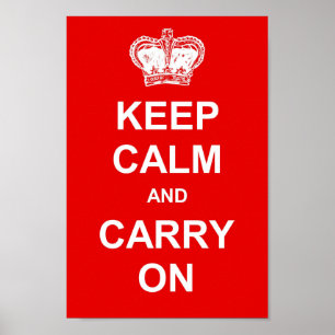 Poster Fique Calmo E Continue.