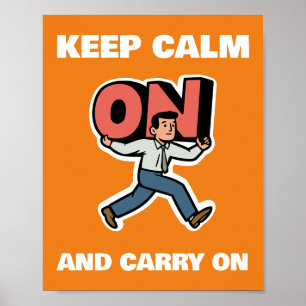 Poster Fique Calmo E Continue.