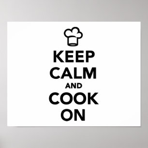 Poster Fique calmo e cozinhe