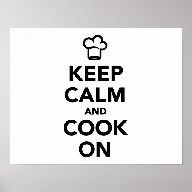 Poster Fique calmo e cozinhe (Frente)